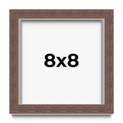 8x8 Shadow Box Frame Brown | 1.125 inches Deep Real Wood Rustic