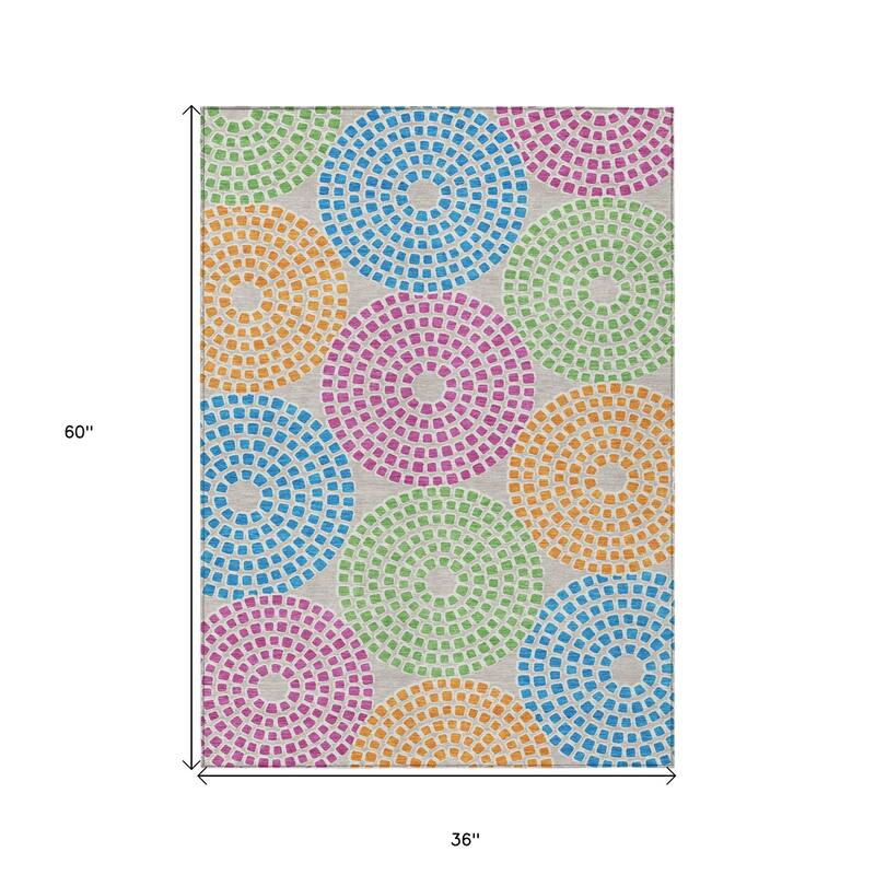 HomeRoots Geometric Transitional Rectangle Outdoor Rug