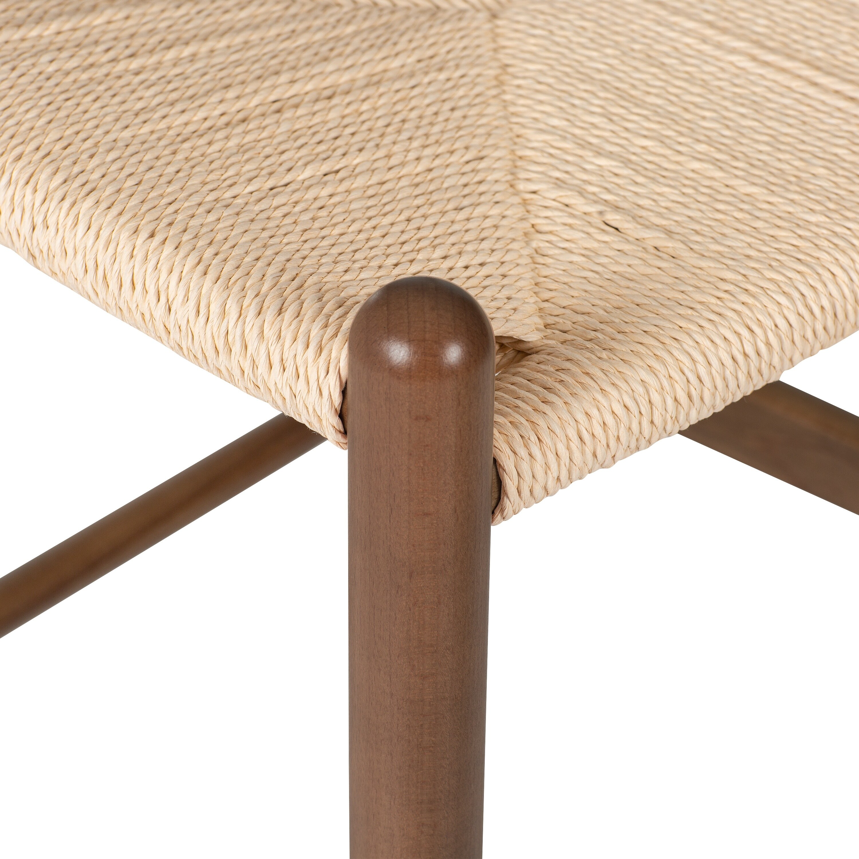 Poly and Bark Weave Chairs Solid Wood Frame Set of 2 On Sale