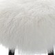 preview thumbnail 5 of 4, Uttermost Wooly Sheepskin Accent Stool - 17"W x 18.5"H x 17"D