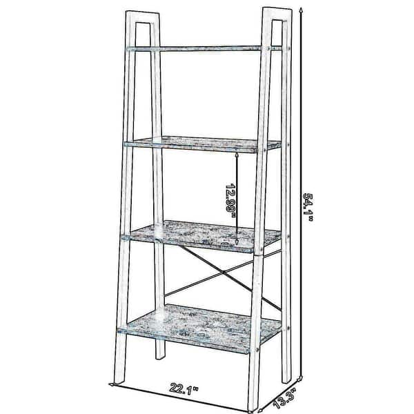 Rustic 4-Tier Ladder Shelf with Iron Framework - Bed Bath & Beyond ...