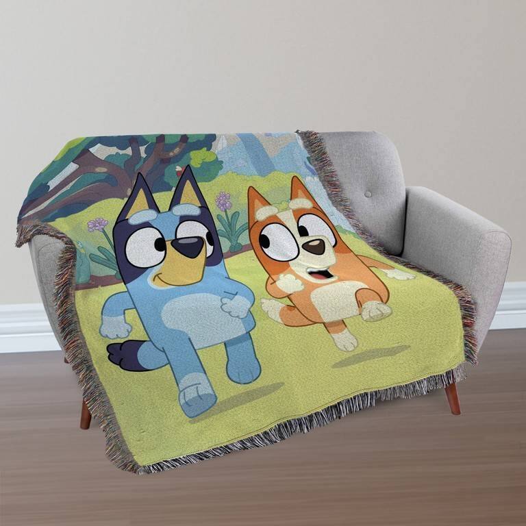 Bluey Woven Tapestry Throw Blanket