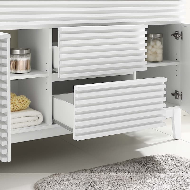 Render 48" Single Sink Compatible (Not Included) Bathroom Vanity Cabinet