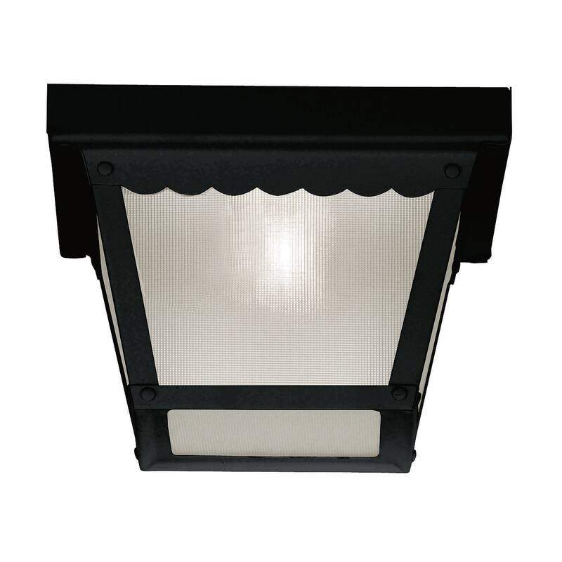 Bellevue SH50058 8" Wide Outdoor Flush Mount Ceiling Fixture - Black