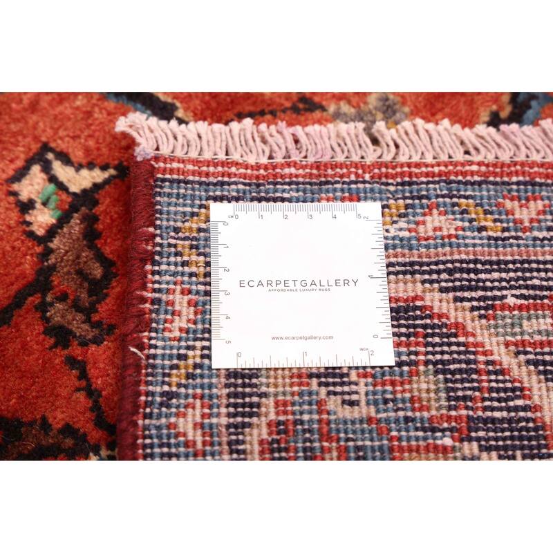 ECARPETGALLERY Hand-knotted Andelz Red Wool Rug - 3'2 x 11'3