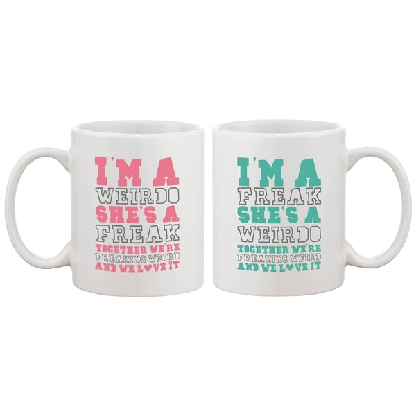 Cute Coffee Mugs for Best Friends - Together We're Freaking Weird - BFF gift and accessories