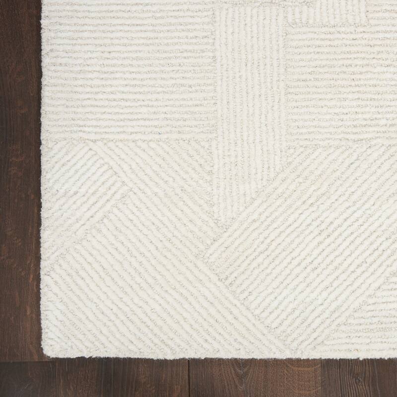 Michael Amini Abstract Linear Shimmer Area Rug