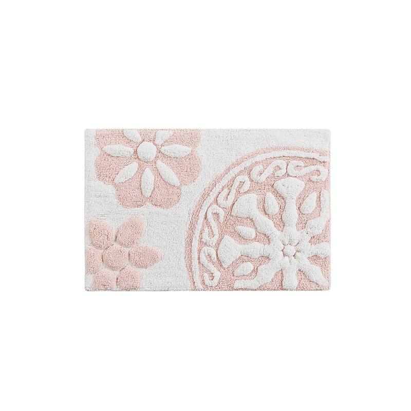 Medallion Cotton Tufted Bath Rug For Bath Room