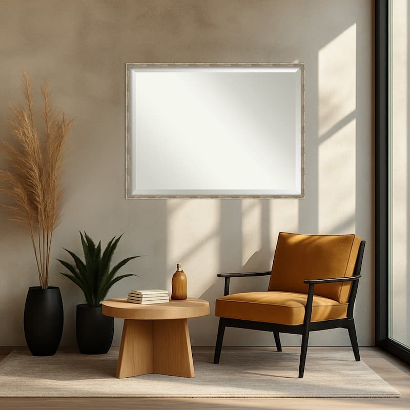 Mila Beveled Wood Framed Wall Mirror