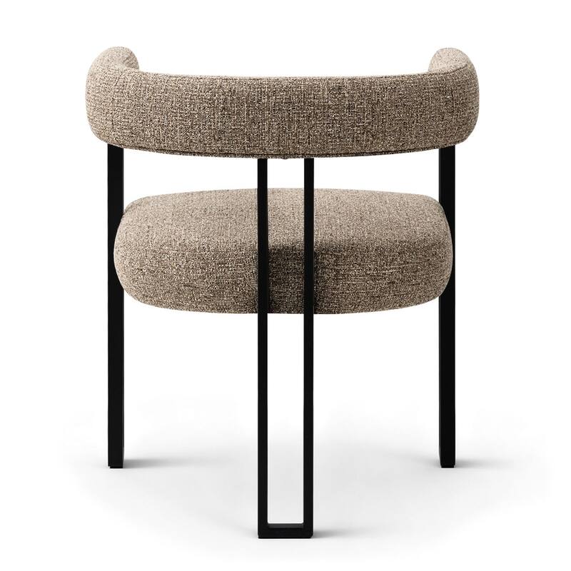 17" Seat Height Upholstered Chenille Dining Armchair (Set of 2)