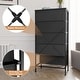 preview thumbnail 6 of 32, 5-Drawer Chest Dresser Closet PE Wicker Rattan Storage Tower Organizer