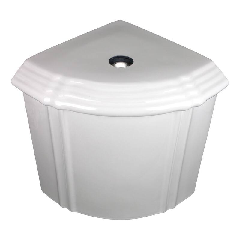 White Ceramic Corner Toilet Tank Part Only Sheffield Dual Flush Renovators Supply