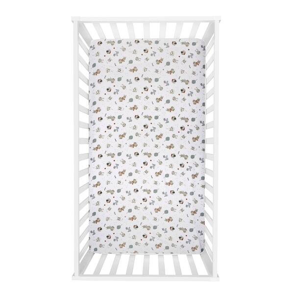 slide 2 of 10, Sammy & Lou Fur-Ever Friends Mult-Color 4 Piece Crib Bedding Set Animals