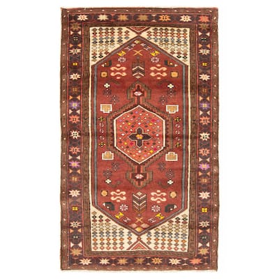 ECARPETGALLERY Hand-knotted Andelz Red Wool Rug - 3'1 x 5'3