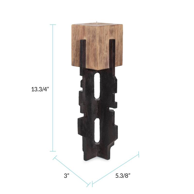 Cade Architectural Pillar Candle Holder- Tall