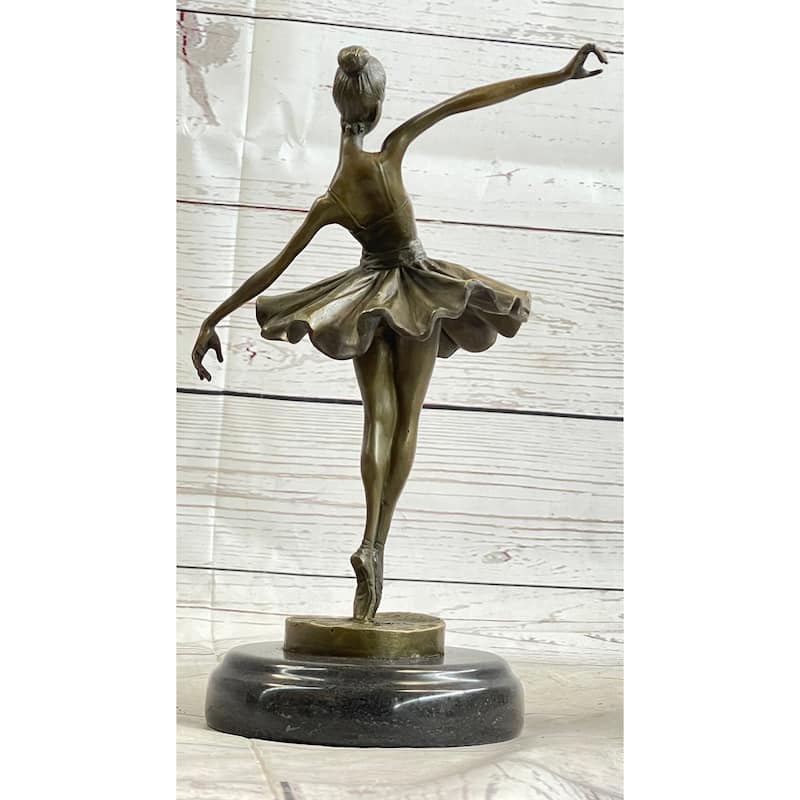 Art Deco Hot Cast Bronze Graceful Ballerina Ballet Statue Sculpture Gift Decor