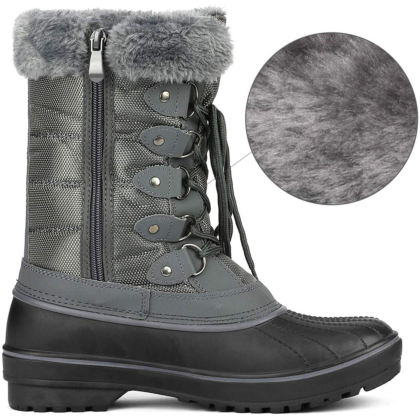 dream pairs women's mid calf winter snow boots
