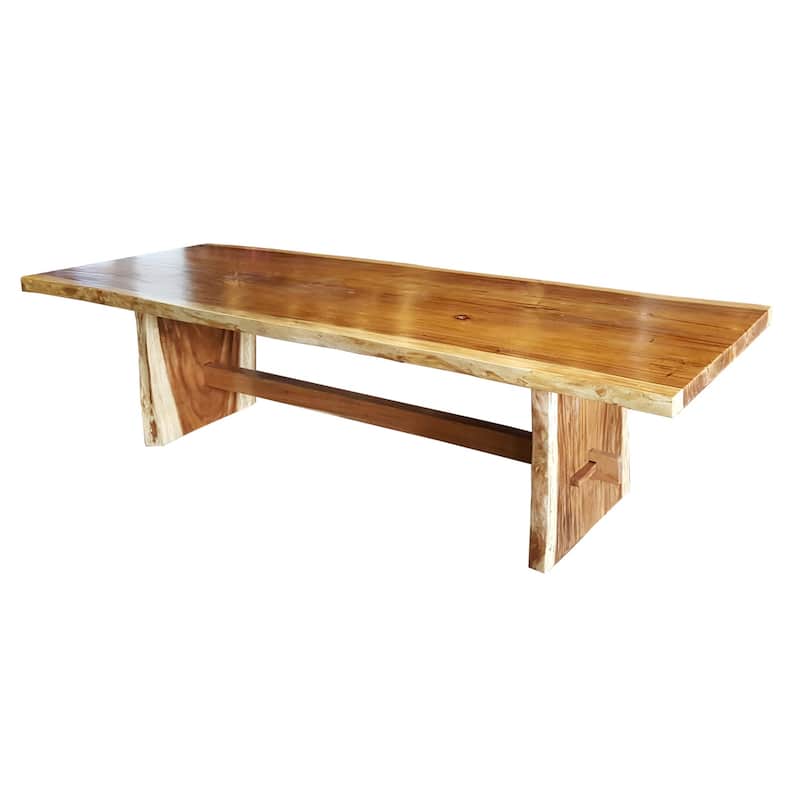 Chic Teak Suar Live Edge Unique Slab Dining Table - 118" Long (Table Only)