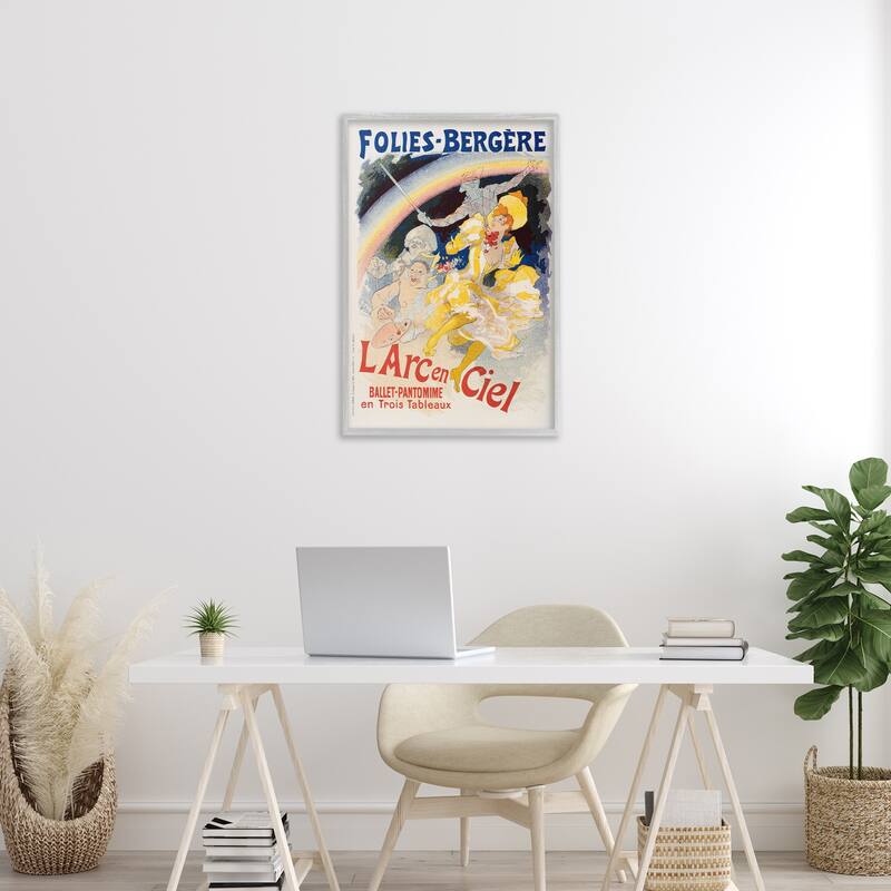 Stupell Vintage Ballet Entertainment Ad Framed Giclee Art Design By Marcus Jules