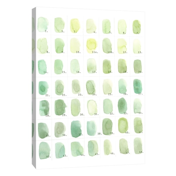 PTM Images 9-105548 PTM Canvas Collection 10" x 8" - "Green Swatches" Giclee Abstract Art Print on Canvas