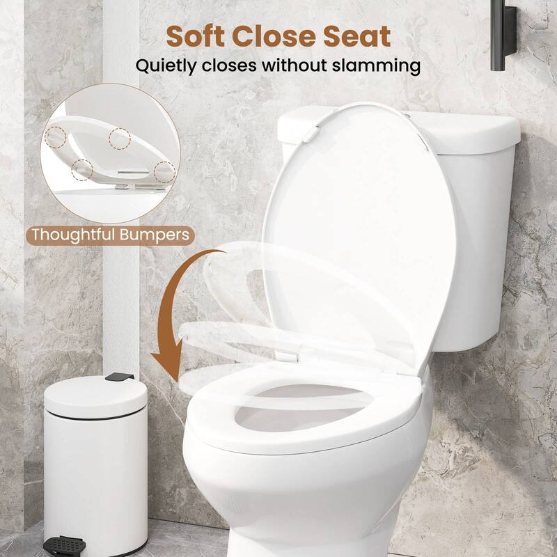 Costway Two-Piece Elongated Toilet with 17.5" ADA Comfort Chair Height - See Details