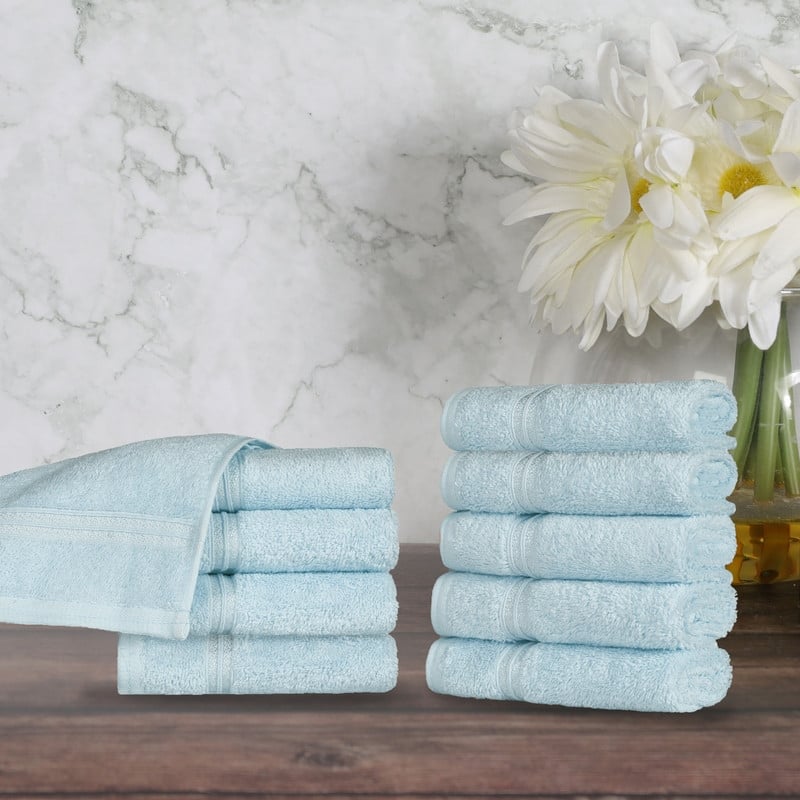 Blue Nile Mills Ibiza Egyptian Cotton Face Towel, Set of 10