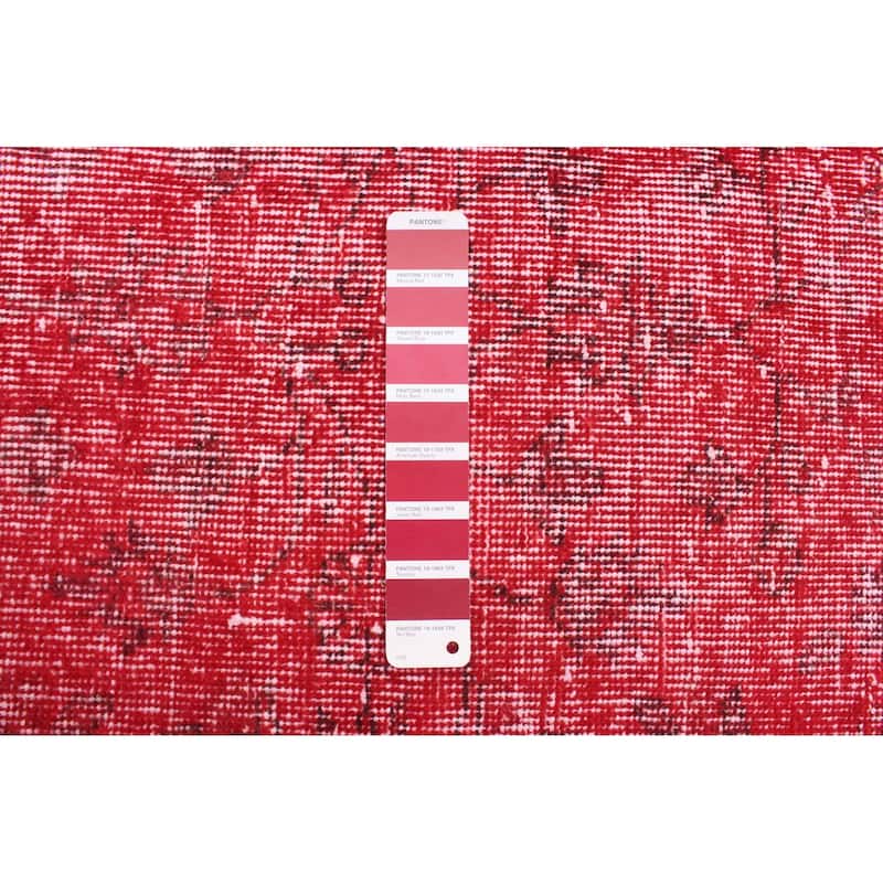 ECARPETGALLERY Hand-knotted Color Transition Dark Red Wool Rug - 5'7 x 8'8