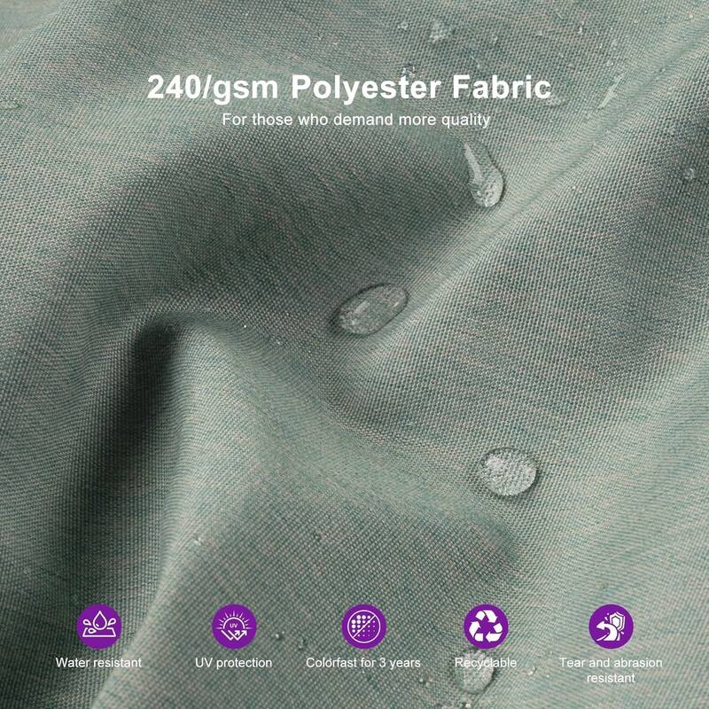 PURPLE LEAF 10 ft Stylish UV50+ Fade Resistant Patio Cantilever Umbrella with 360-degree Rotation