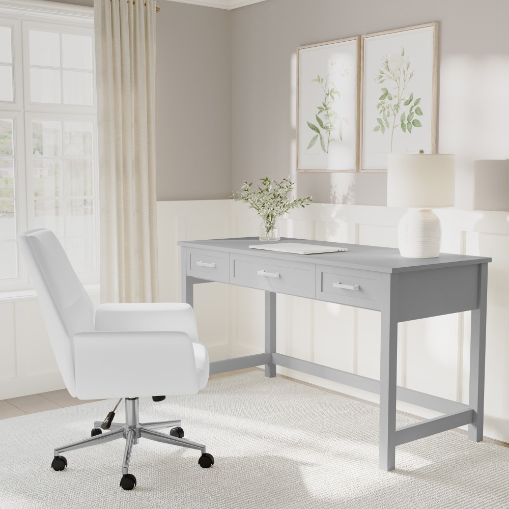 Martha Stewart Shaker Style Home Office Desk with 3 Drawers