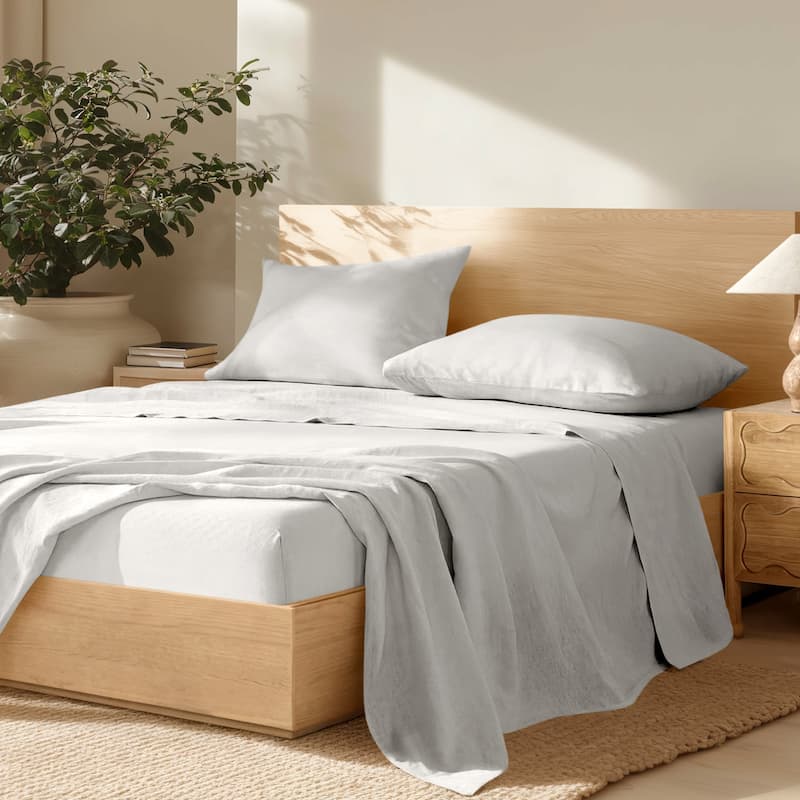 Bare Home Linen Sheet Set - Ultra-Soft Luxury