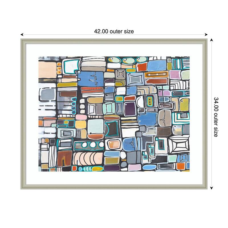 Kate and Laurel Framed Art Newsprint Horizontal by Leah Nadeau