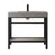 preview thumbnail 14 of 12, Miseno MV702536-NM Funes 36" Free Standing Single Basin Vanity Set Matte Black / Gray - Anthracite Finish
