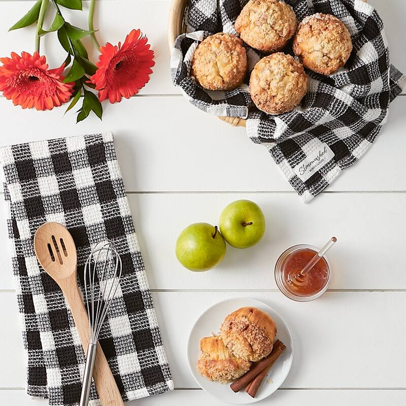 DII Washed Waffle Woven Dishtowel Set of 2