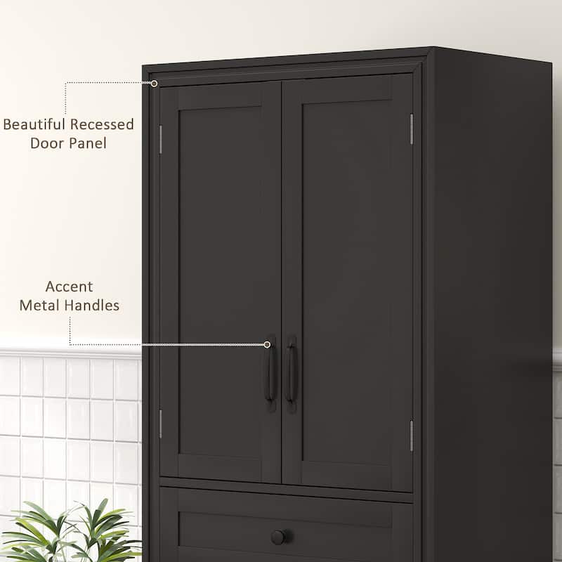 HOMCOM 67" Freestanding Kitchen Pantry, 4-Door Storage Cabinet