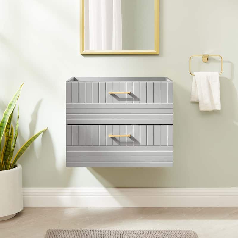 Modway Daybreak 24" Wall-Mount Bathroom Vanity Cabinet (Sink Basin Not Included) - Light Gray