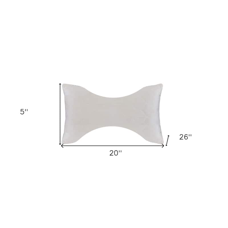 HomeRoots Cotton Wool Hypoallergenic Ergonomic Standard Size Bed Pillow - Ivory