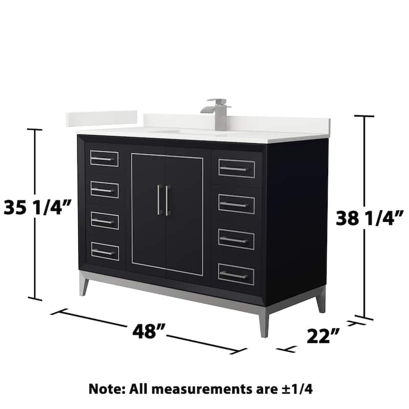 Wyndham Collection WCH515148S-QTZ-UNSMXX Marlena 48" Free Standing