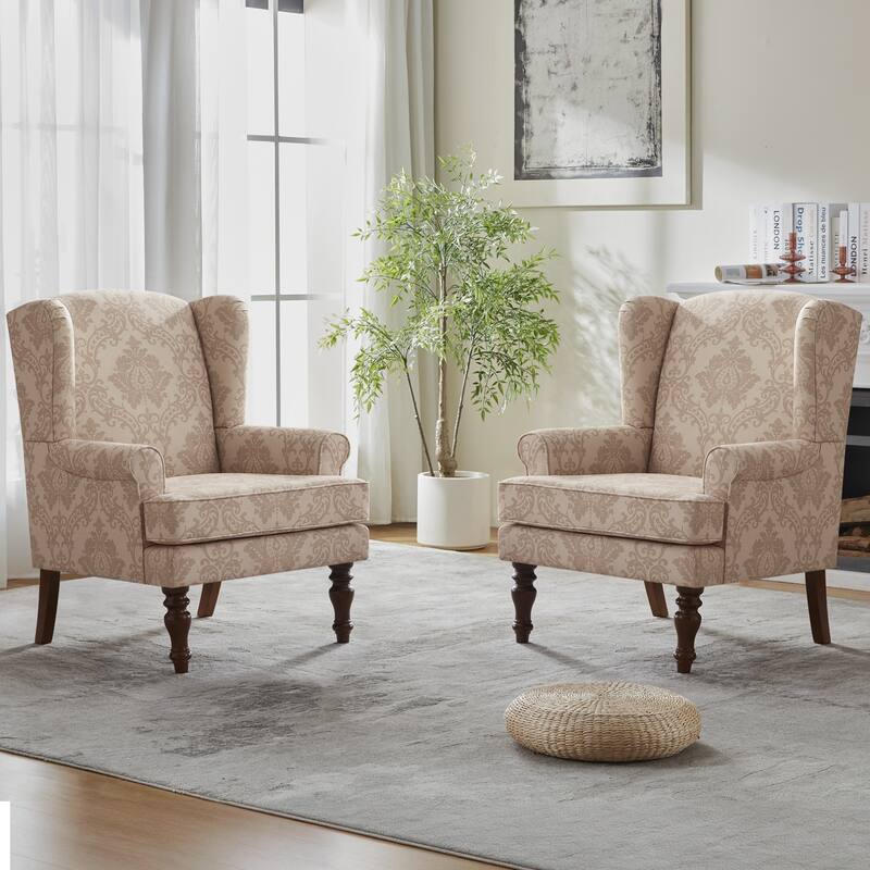 Accent Arm Chair with Turned Legs and Round Arms