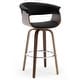 preview thumbnail 93 of 186, 26"/29" Faux Leather Swivel Bar Stools, Wood Counter Stool Black - Bar Height