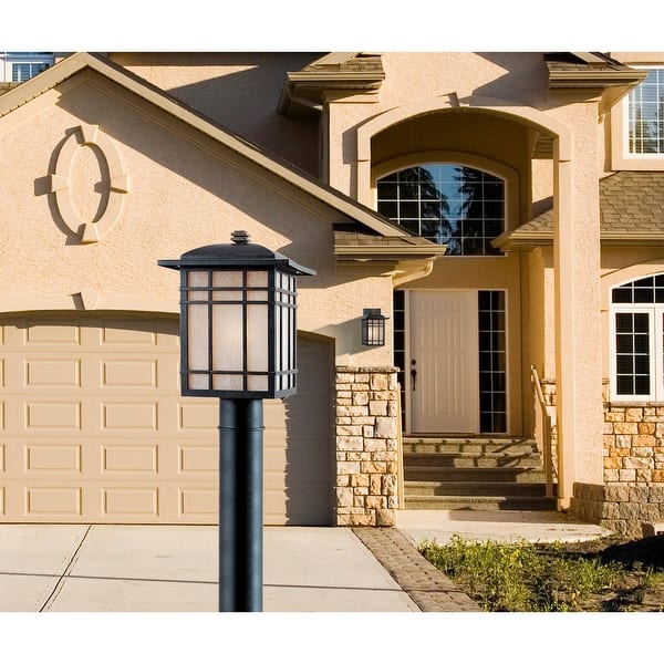 slide 2 of 2, Hillcrest 1-Light Outdoor Post Mount in Imperial Bronze Imperial Bronze