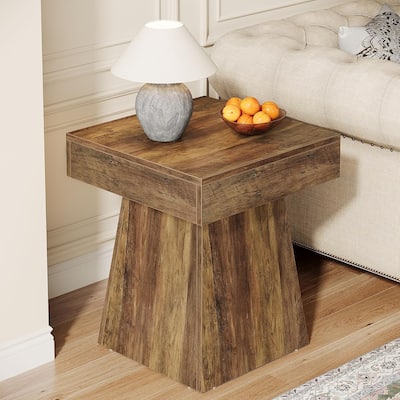 Rustic Small End Table, Square Side Table, Nightstand Beside Bed