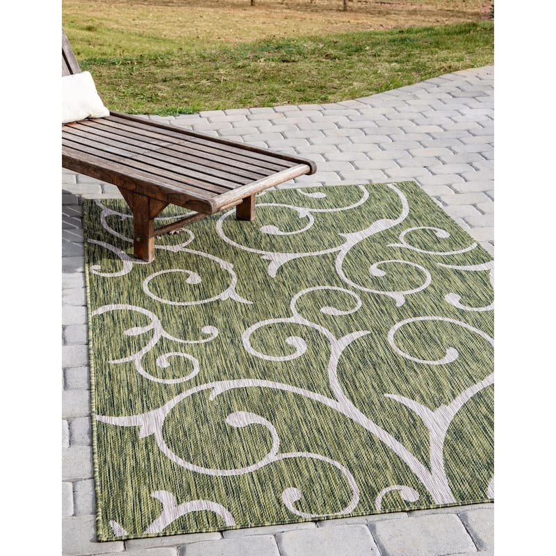 Outdoor Turgh Collection Area Rug - Green - 8'x11'4"
