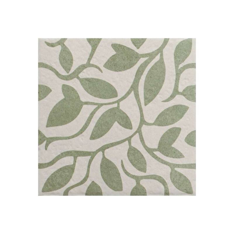 The Tile Life Verity Vine 8x8 Matte Patterned Porcelain Floor & Wall Tile