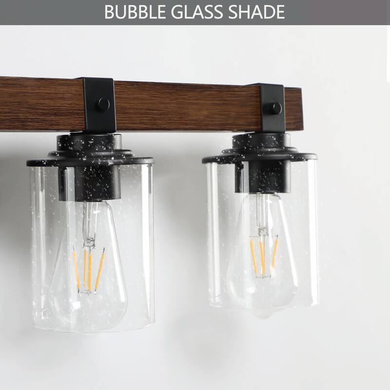 Rustic Farmhouse Bathroom Vanity Light Fixture with 3/4/5/6 Lights