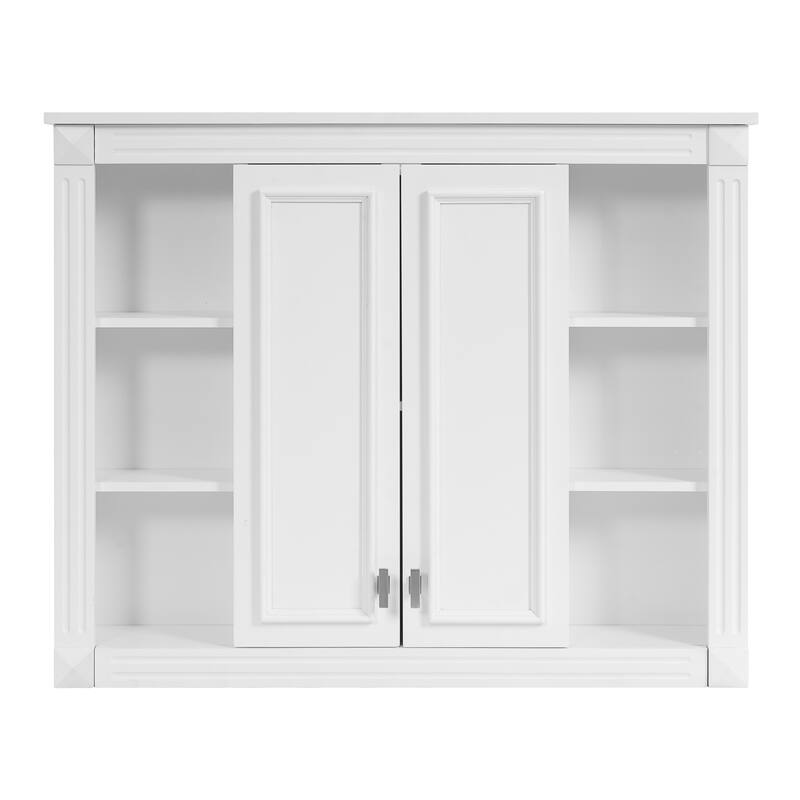 Roomfitters 36x28 Inch Medicine Cabinet, Wall Mounted Bathroom Mirror Cabinet with Adjustable Shelf & Soft-Closing Hinges, White