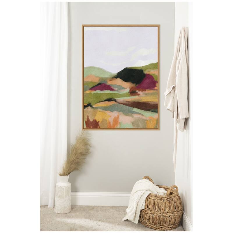 Kate and Laurel Sylvie Dreamy Landscape Framed Canvas by Nikita Jariwala