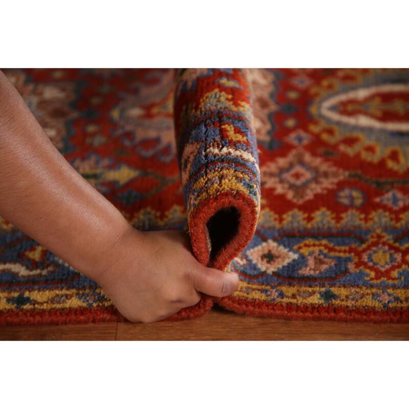 Geometric Kazak Indian Runner Rug Hand-knotted Wool Carpet - 2'8"x 10'0"