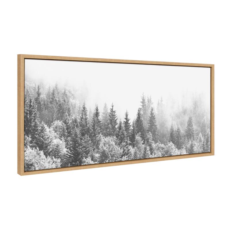 Kate and Laurel Sylvie Fog Framed Canvas by The Creative Bunch Studio
