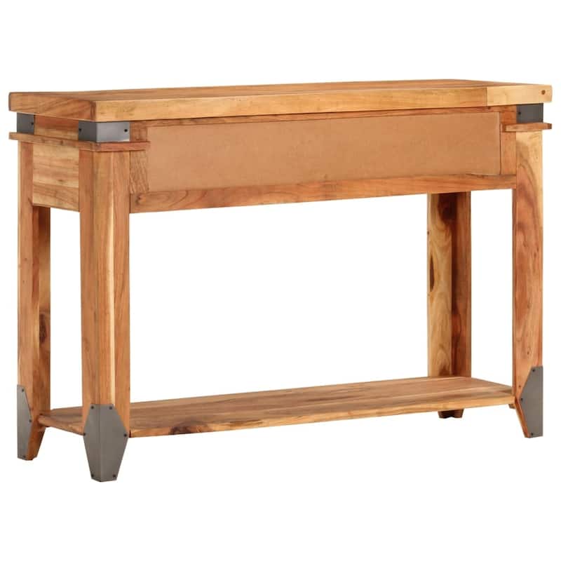 vidaXL Nightstand Storage Cabinet Bedside Table with Drawer Solid Wood Acacia
