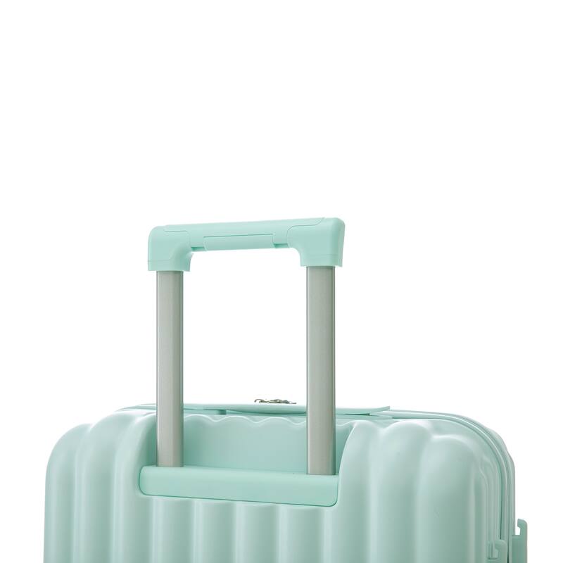 Carry on Hardshell 3 Piece ABS Luggage Set with Cup Holder & USB Port & Phone Holder
